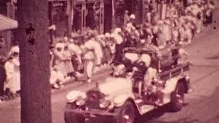 City of Middletown, NY historical fire parade | Approximately 1939 - 1941 | West Main Street View