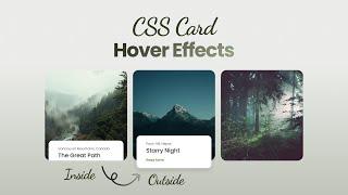 CSS Card Hover Effects | HTML & CSS