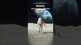 Human Survival Time on different Planet ️ #space #earth #universe