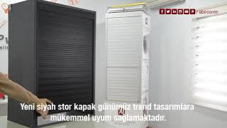 Stor Dolap Kapak Sistemi Siyah (fren mekanizmalı)