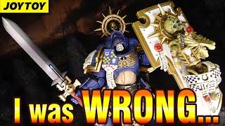 JoyToy Primaris Captain Ultramarines Wahammer 40K 1/18 action figure review & unboxing