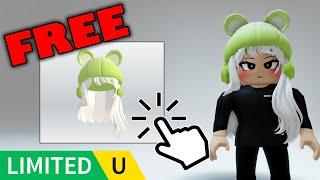 FREE LIMITED UGC | How to get Hair with Green Bear Beanie in Raise a Rainbocorn! on Roblox