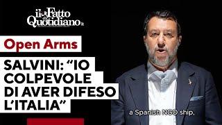 Musica drammatica e volto illuminato su fondo scuro: l'autodifesa di Salvini per il caso Open Arms