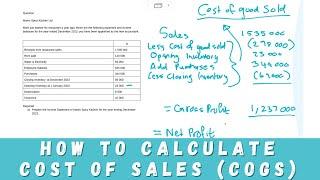 How to CALCULATE COST OF GOODS SOLD // Cost of Sales