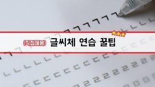 [글씨체 강좌] (직접해본) 글씨체 연습 방법 회,트,모,줄,백