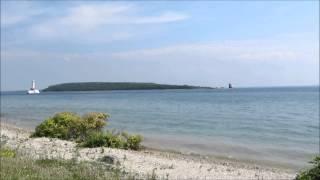 Mackinac Island Lighthouse screensaver (2 hours) HD