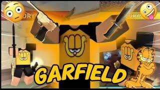 PLAYING MM2 AS GARFIELD +beating teamers (Murder Mystery 2 Gameplay)