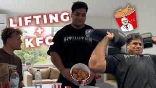 Shoulders+ eating $100 worth of KFC