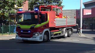 [Kran, Doppel-WLF, etc.] Großalarm Feuerwehr Dortmund Wache 1