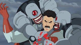 Omni man VS Zombie Robots | Invincible Episode 7