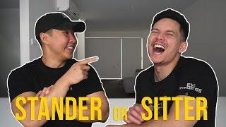 Do you stand or sit when wiping?