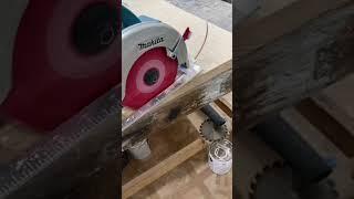 Using a diy circle jig to cut out this oval tabletop!  #shorts
