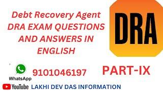 Debt Recovery Agent DRA EXAM QUESTIONS AND ANSWERS IN ENGLISH Part - IX