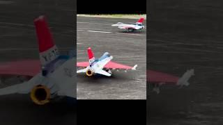 2 Warbirds Takeoff - HSDJETS F-16 V2.1 Foam Turbine Jet #rcturbine #hsdjets #rcwarbird #jets #rcjet