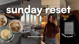 RELAXING SUNDAY RESET | apartment deep clean, mini meal prep, resetting my batteries, spray tan