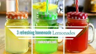 Homemade Refreshing Lemonade - 3 Flavors/3 Ways