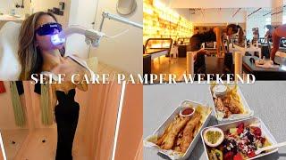 SELF CARE/PAMPER WEEKEND VLOG | shopping, teeth whitening, hanging w my besties, pilates + more!