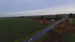 Trains at: Ten Mile Bank Crossing - The Fen Line - 2/1/18 *Drone Footage*