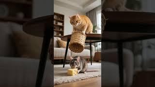 The Smart Cat Catches the Rat #cat  #rat  #shorts