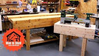 Woodworking Workbench. Solid, Strong, Easy to build, Cheap to Make. Last a Life time.