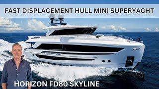 INSIDE A $7 MILLION LUXURY HORIZON FD80 SKYLINE: BOAT WALKTHROUGH