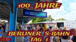 ◄ 100 JAHRE BERLINER S-BAHN ►TAG 1 - Bahnhofsfest in Bernau, Historische und Bunte S-Bahn im Einsatz