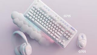 Logitech G713 Wired Mechanical Gaming Keyboard with LIGHTSYNC RGB Lighting - White Mist