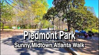 Atlanta Piedmont Park Midtown. Relaxing Walk Atlanta Georgia | 5k 60 | Natural City Sounds