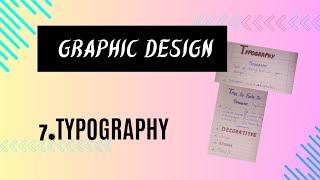 Graphic Design Theory - Visual Element of Graphics is TYPOGRAPHY