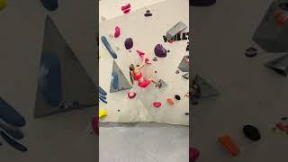 Comp wall pink, a smooth and relaxed climb  #climbing #bouldering #fyp