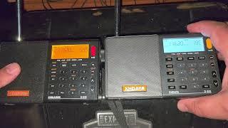 XHDATA D-808 VS Sihuadon D-808 Radio Romania International 11620 kHz Shortwave on telescopic