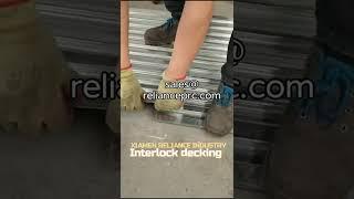 Interlock Rib Decking Machine---Xiamen reliance industry#floor decking machine#steel deckings