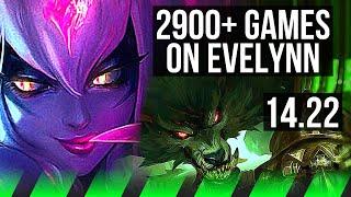 EVELYNN vs WARWICK (JGL) | 2900+ games | KR Master | 14.22