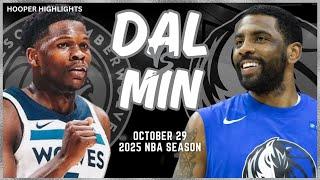 Dallas Mavericks vs Minnesota Timberwolves Full Game Highlights | Oct 29 | 2025 NBA Season