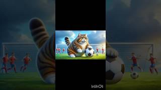 the cat play fotbal