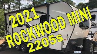 New 2021 Forest River Rockwood Mini Lite 2205s Travel Trailer Couples Camper Dodd RV Show Review