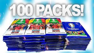 Opening 100 PACKS of Topps EURO 2024 CARDS & STICKERS!