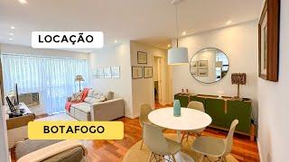 Botafogo, Ed. Bay View, Apartamento reformado, mobiliado de 2 quartos em excelente localização.