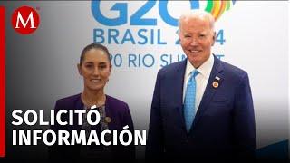 Sheinbaum pide personalmente a Biden información sobre captura de 'El Mayo' en G20