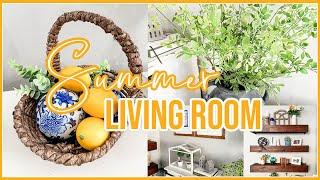 *NEW* SUMMER LIVING ROOM DECORATE WITH ME | FARMHOUSE DECOR IDEAS AND INSPIRATION 2024