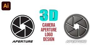 Camera Aperture logo design in Adobe Illustrator