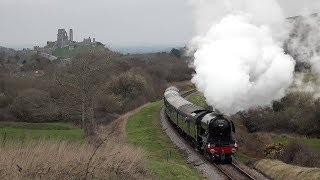 Flying Scotsman at Swanage Railway 22 March 2019 4K UHD Steam Engine