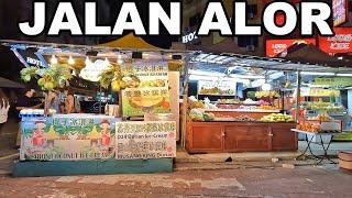 Street Food walk in Bukit Bintang, Kuala Lumpur Malaysia 4K