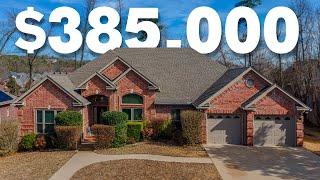 Peak Inside this Luxurious Brick Home with a Pool in Maumelle, Arkansas!