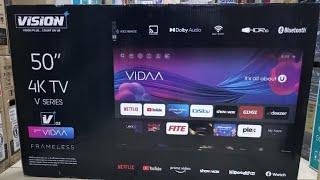 Vision Plus 50 Inches 4K UHD Frameless Smart TV VIDAA OS with 3 Months Free Showmax #mybloopers #fyp