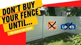 DON’T Buy A Fence From Home Depot Until You Watch This! - H&J Fence Supply Company