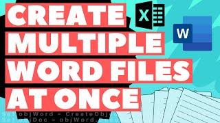 Excel VBA Macro: Create Multiple Word Documents at Once