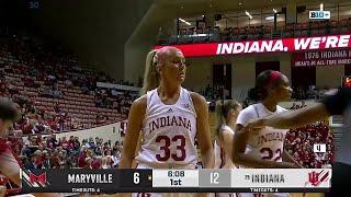 4th QUARTER: Indiana Hoosiers vs Maryville | Women's College Basketball | B1G Conference