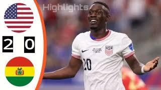 USA vs Bolivia 2-0 All goals and highlights | Copa America - 2024