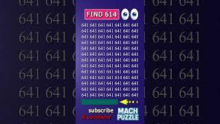 Tell me where 614? | Brain Teaser IQ Test #shorts #different #puzzles #opticalillusion #quiz